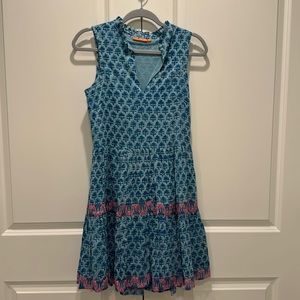 Oliphant Yoke Dress Fern Blue, XS